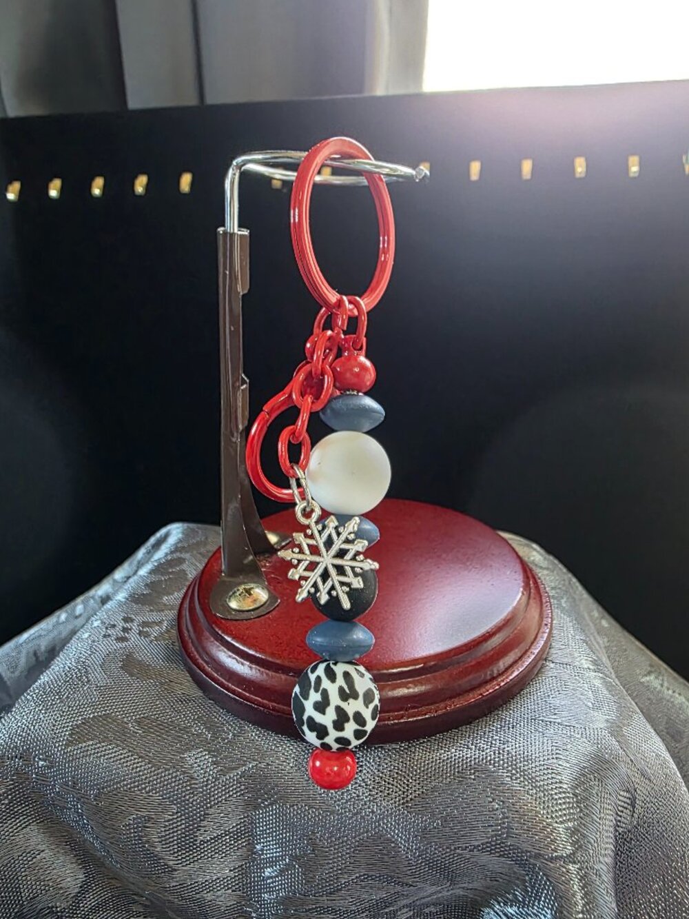 ❄️ One-of-a-Kind Snow Charm Keychain by S. Sears ❄️